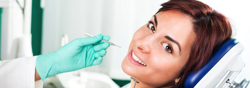 Smiling dental patient