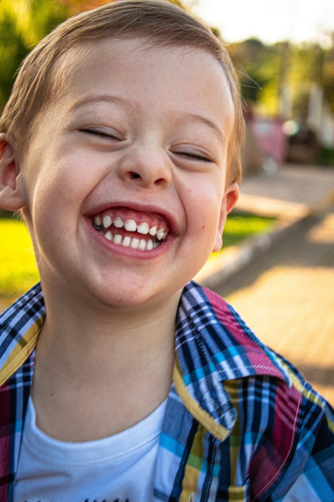 Smiling dental patient