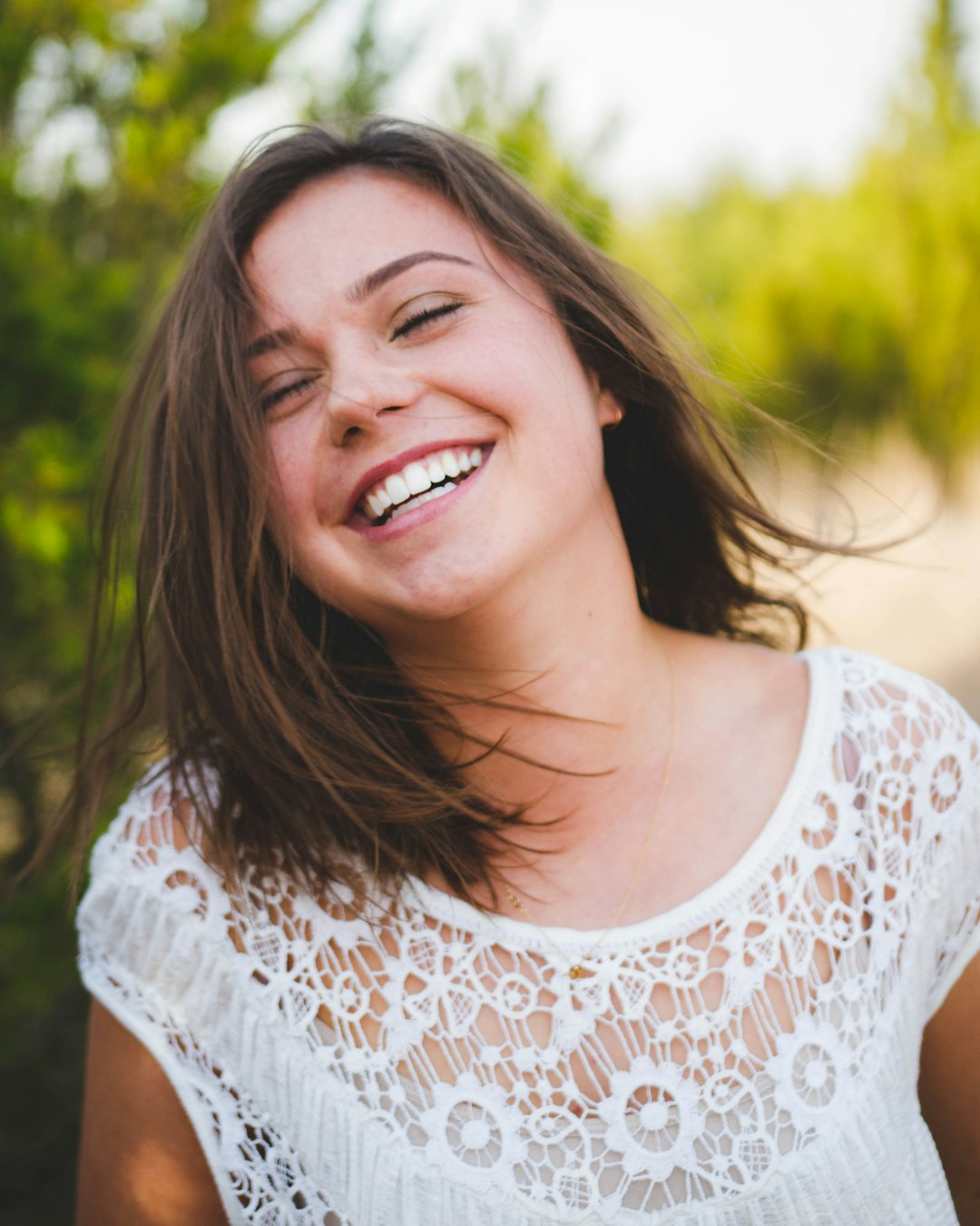 Smiling dental patient