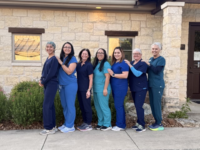 Dr. Wesley Cooksey DDS with the dental team
