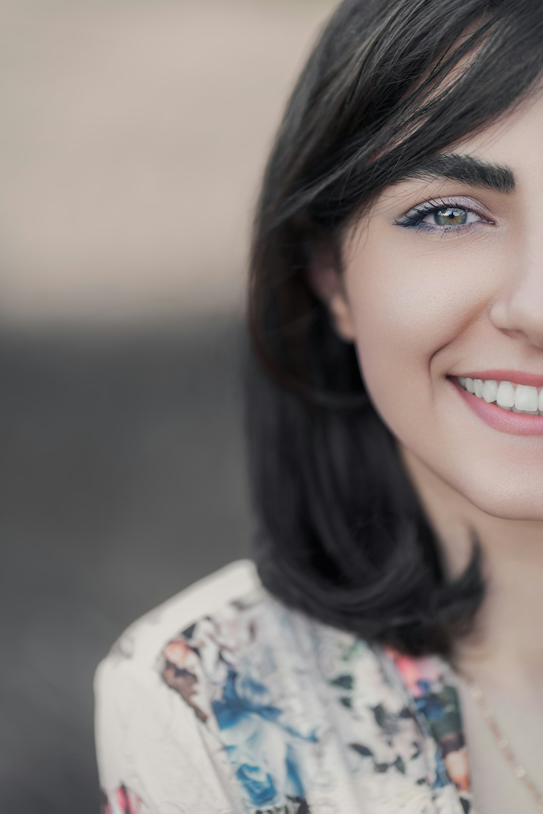 Smiling dental patient